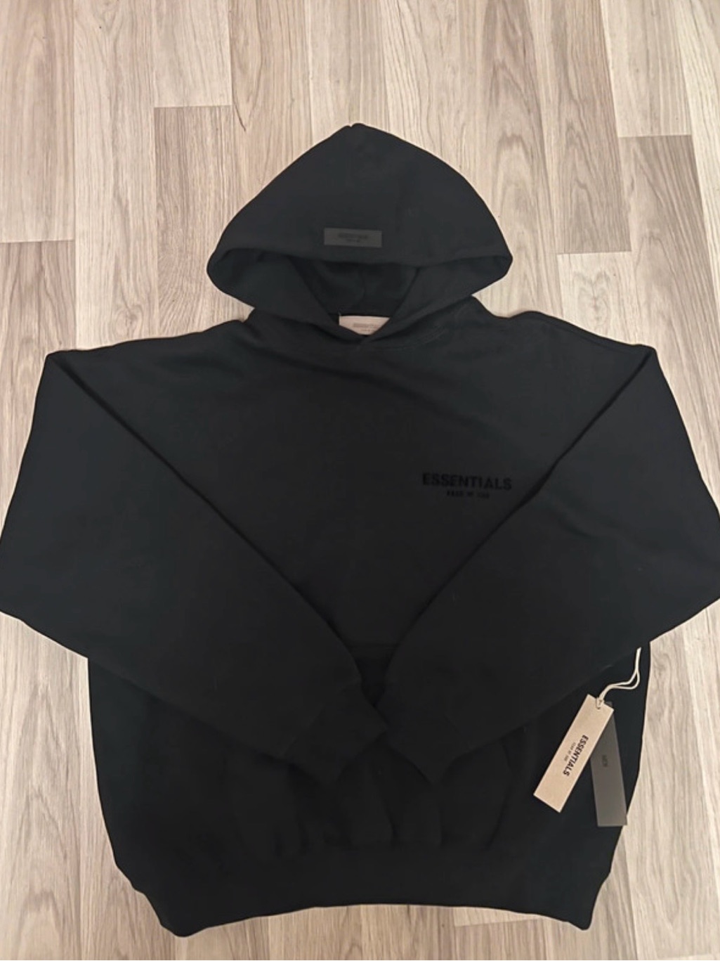 **Extra Small**Essentials Men’s Black Hoodie With Dust Bag